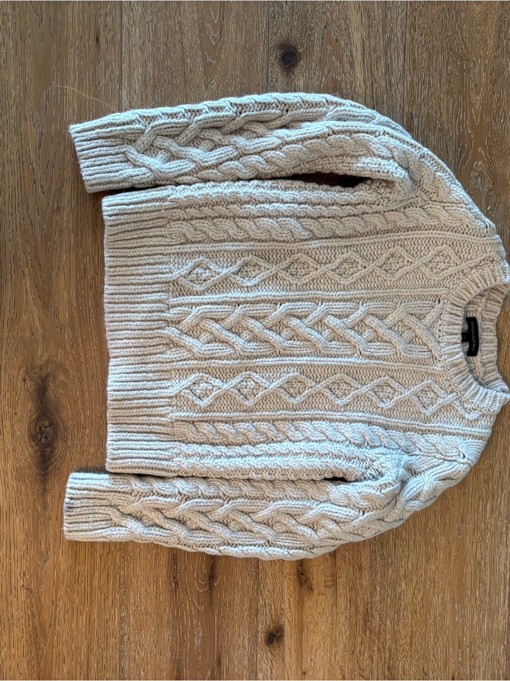 Banana Republic Women’s Cable Knit Crewneck Sweater - Cream